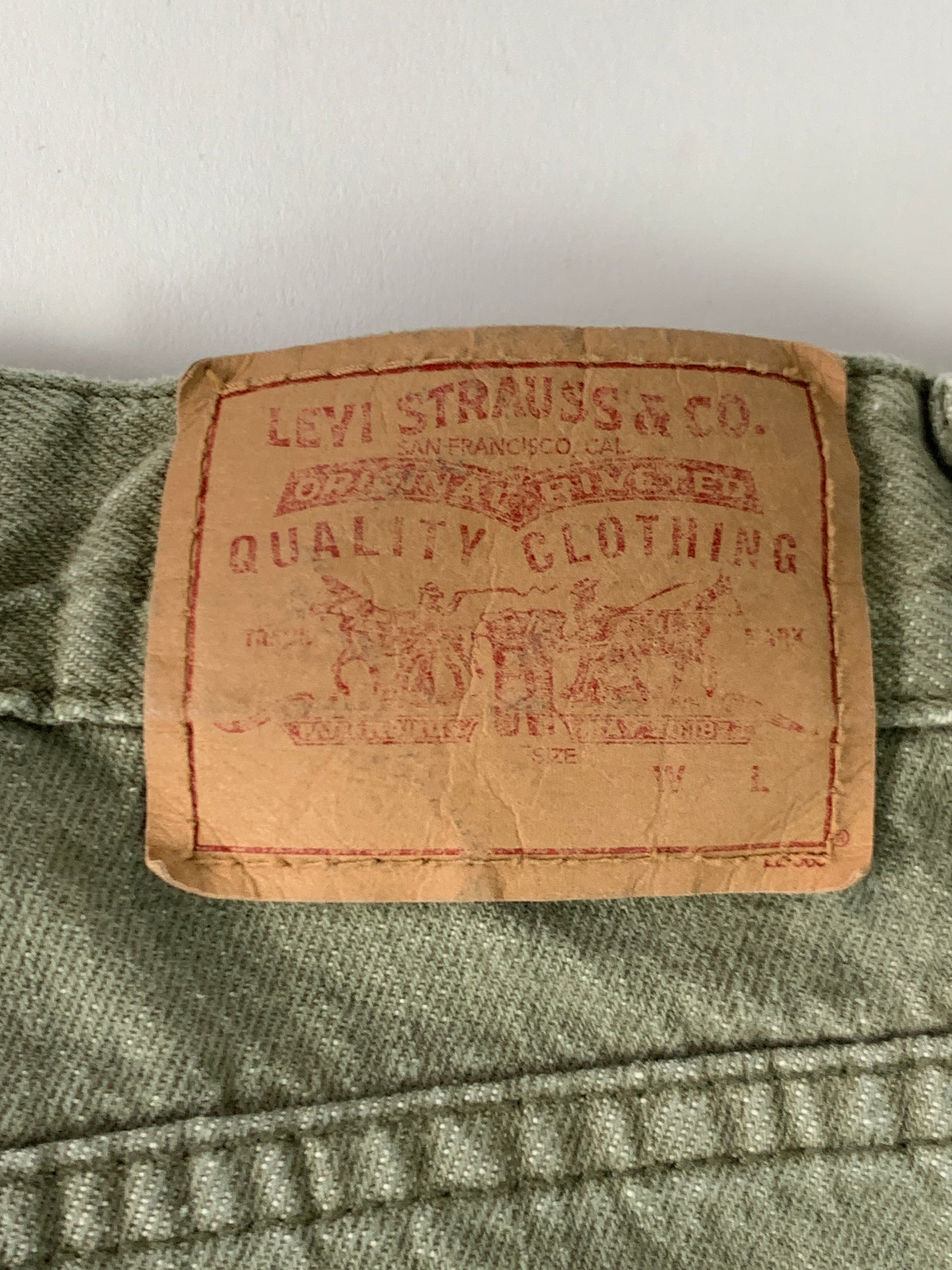 Levis Olive Carpenter Vintage Jeans - 28