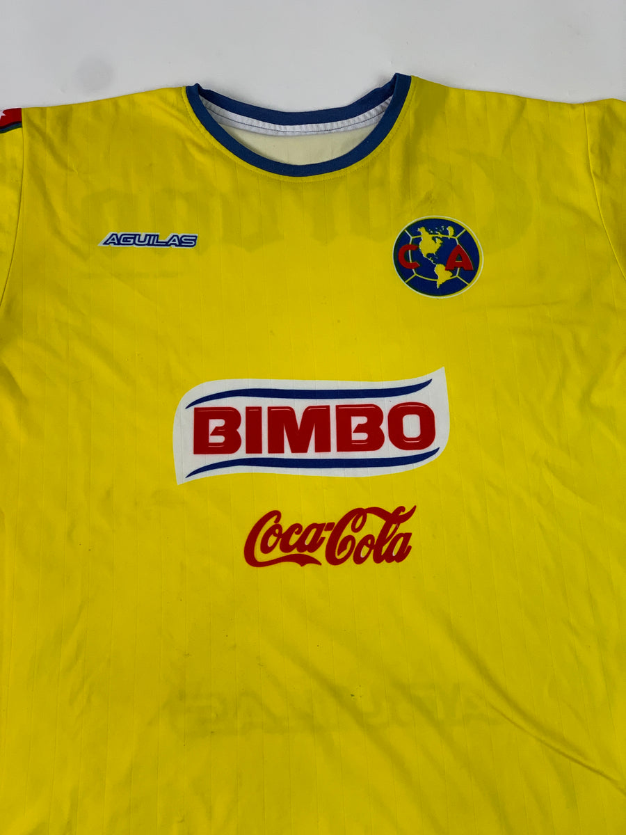 Club America Jersey Las Aguilas Black & Yellow Retro Soccer 