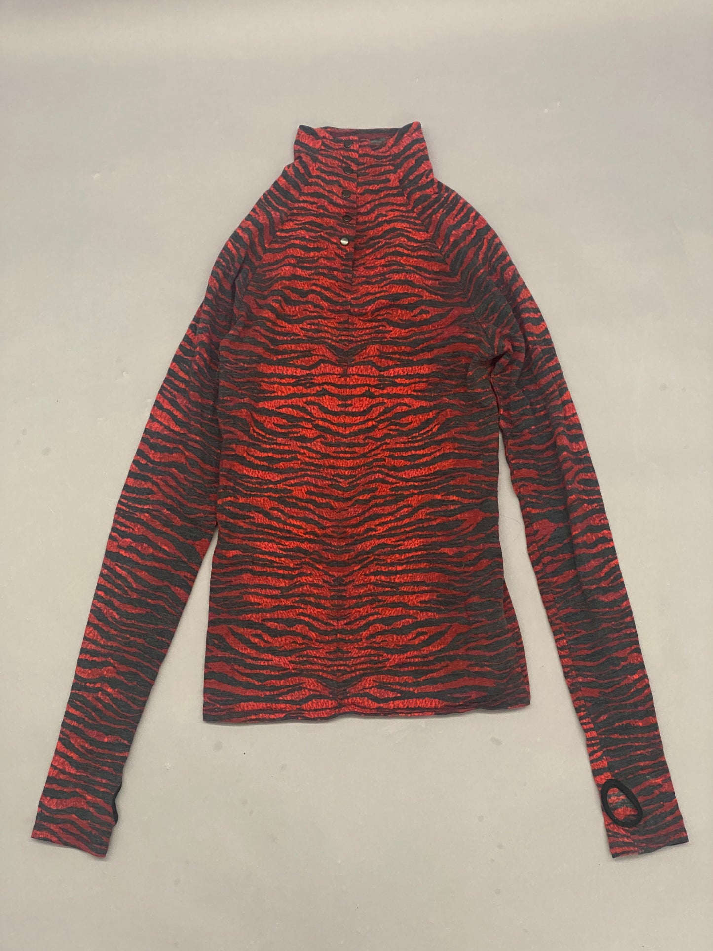 Kenzo x HM Animal Print Red Long Sleeve Top
