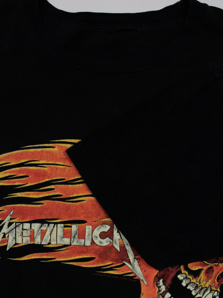 Metallica 1994 Flaming Skull Pushhead Vintage T-Shirt