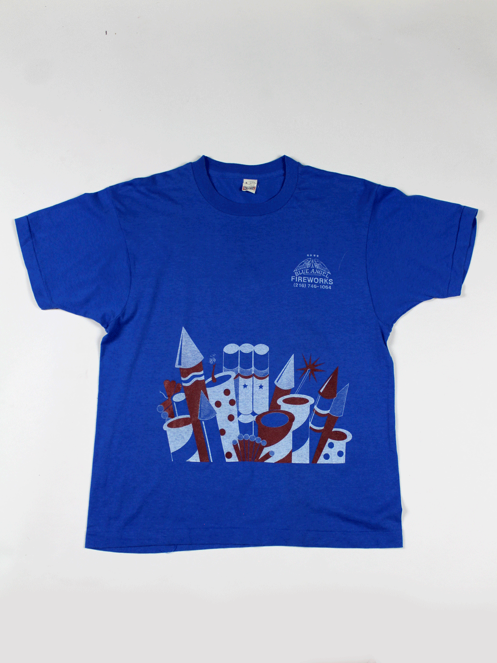Playera Blue Angel Fireworks 80's Vintage Ropa Chidx