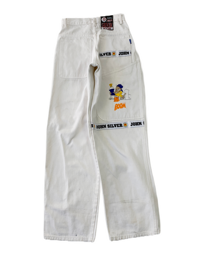 Boom Carpenter Embroidery Vintage Pants - 28