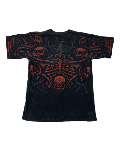 Liquid Blue Red Skull T-Shirt - S