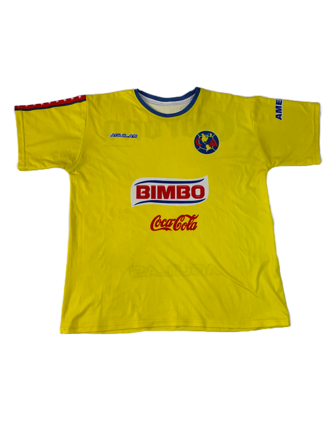 Club America Jersey Las Aguilas Black & Yellow Retro Soccer 