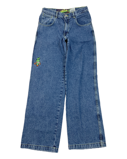 JNCO 20'' Rewind Vintage Baggy Girl Embroidery Wide Jeans - 9