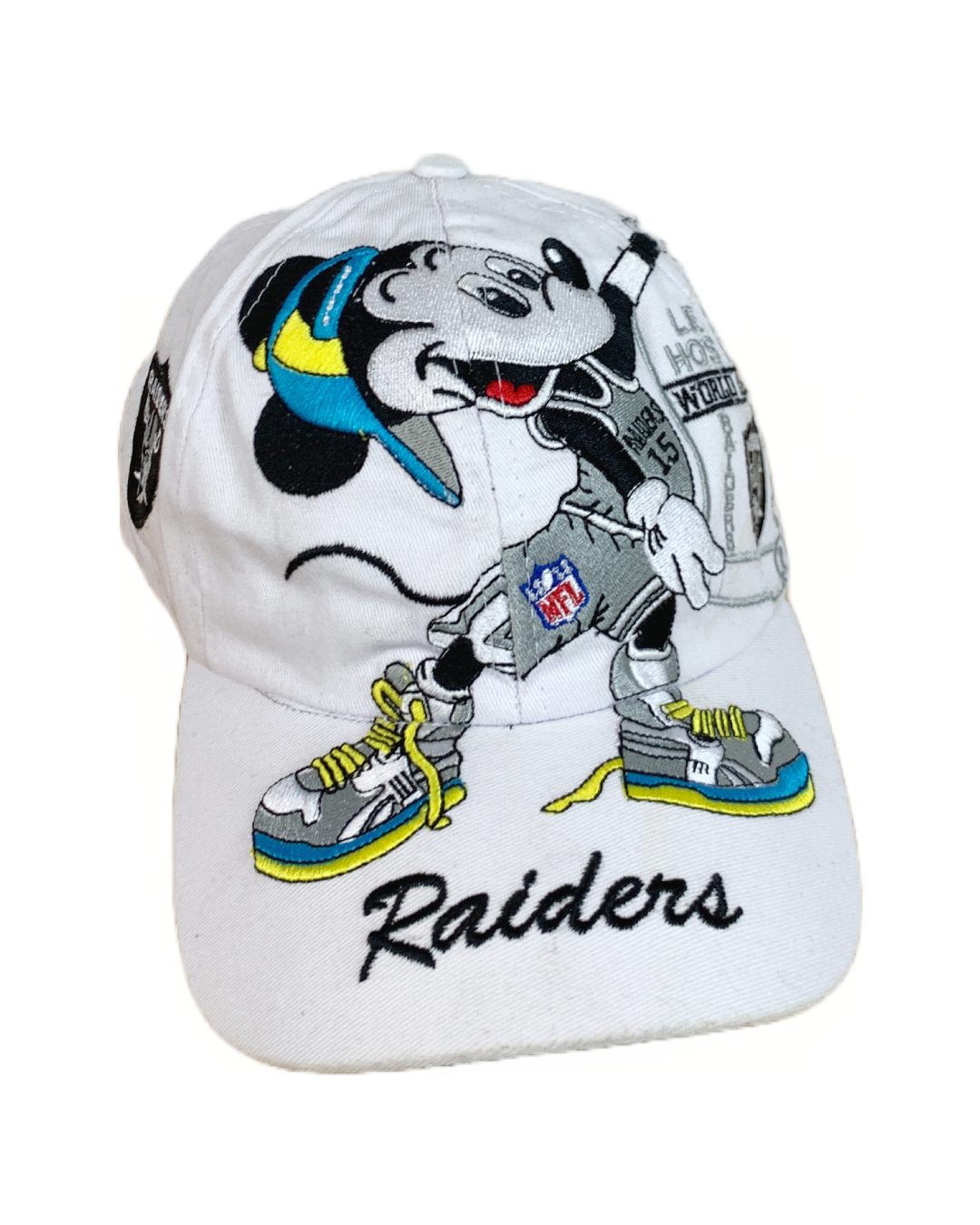 Mickey All Over Embrodery Raiders Vintage Hat
