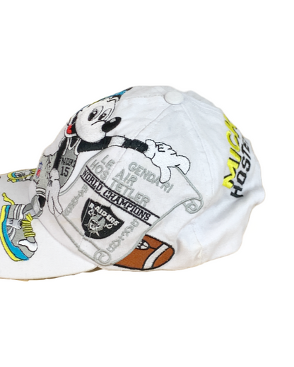 Mickey All Over Embrodery Raiders Vintage Hat