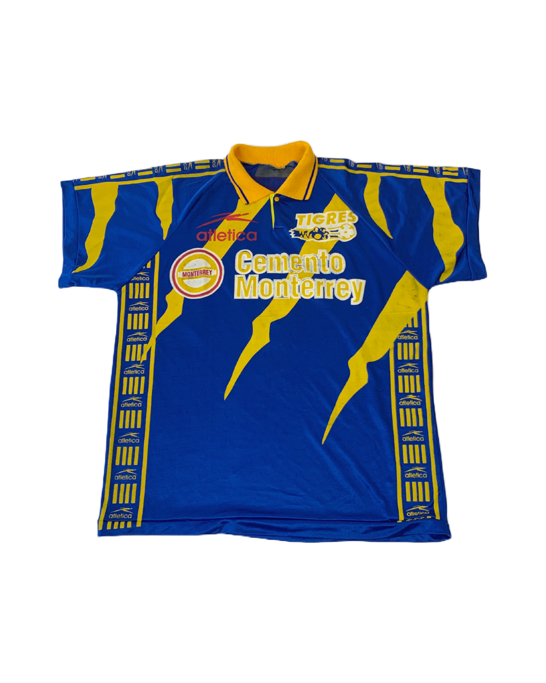 Maillot Vintage Des Tigres UANL (Atlética) - Taille L - Bleu - Occasion - Fabriqué Au Mexique