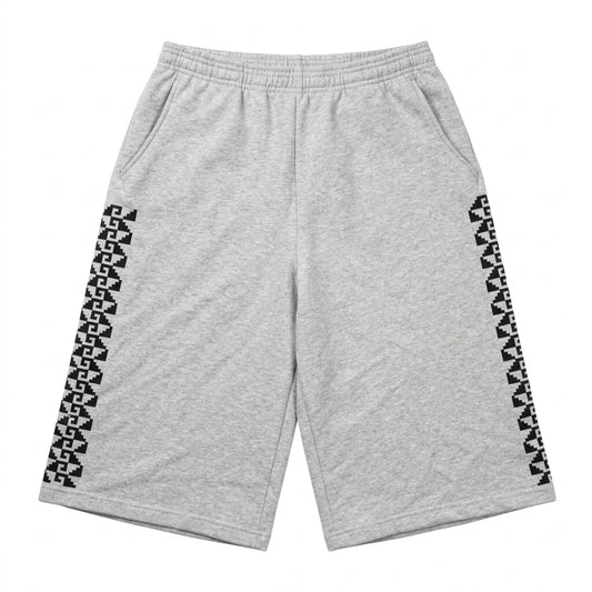 Stepped Baggy Shorts - Grey