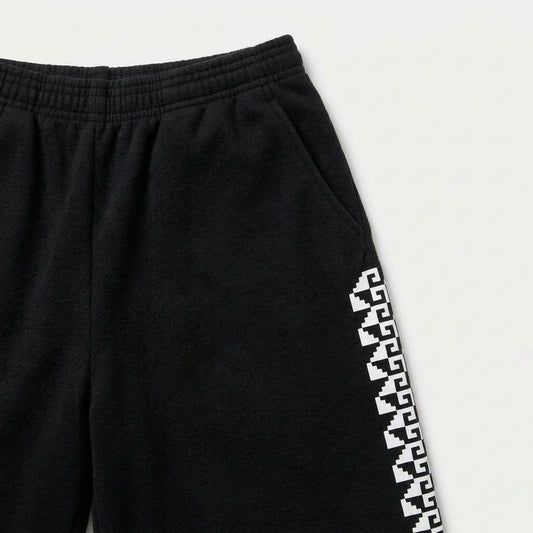 Stepped Baggy Shorts - Black