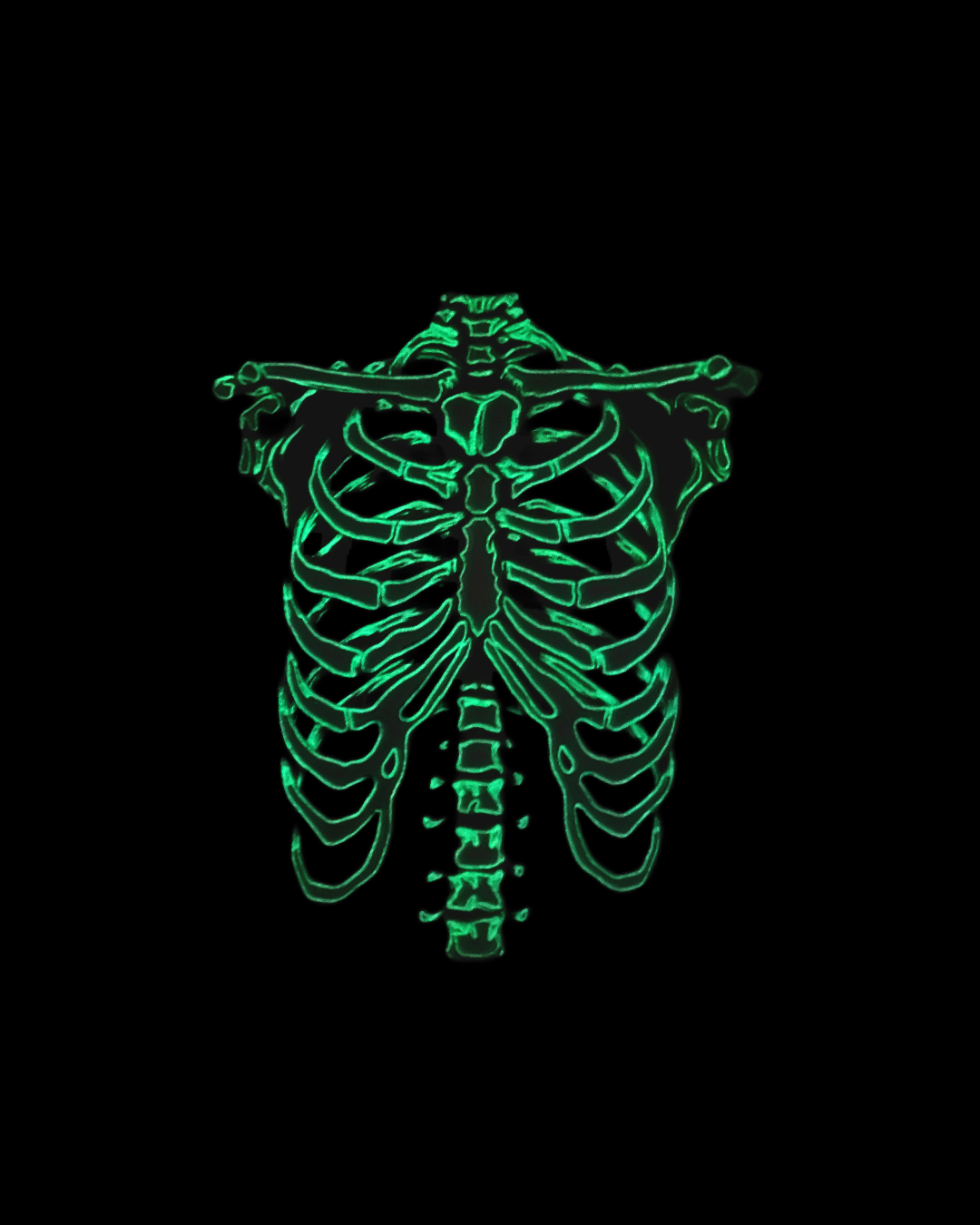 Skeleton (Glow In The Dark) L/S Tee