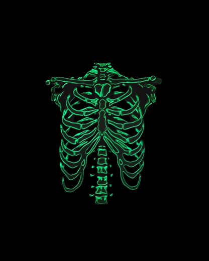 Skeleton (Glow In The Dark) L/S Tee