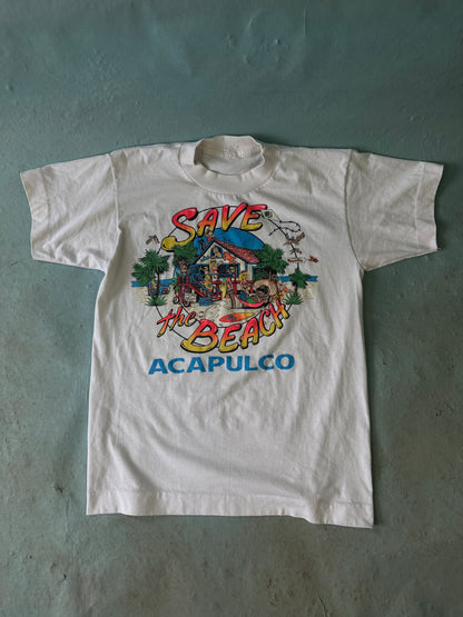 Save the Beach Acapulco Vintage  T-Shirt - M