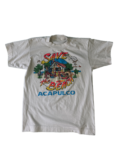 Save the Beach Acapulco Vintage  T-Shirt - M