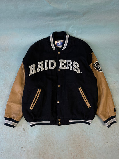 Raiders Starter Vintage Bomber Jacket - XL