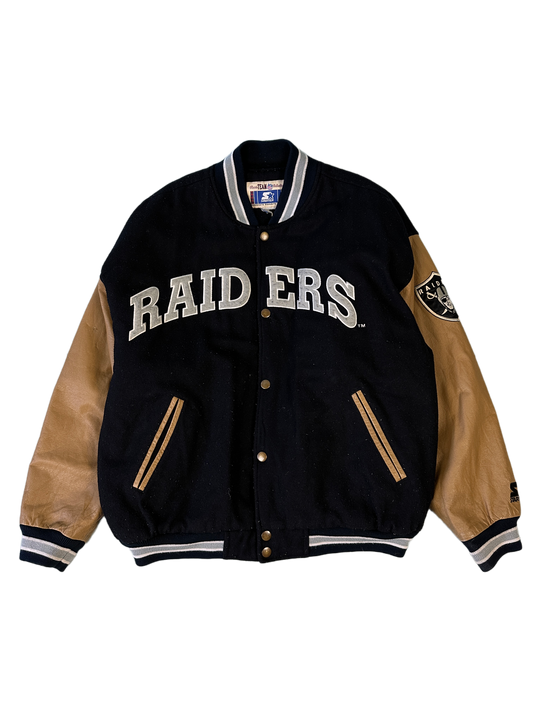 Raiders Starter Vintage Bomber Jacket - XL