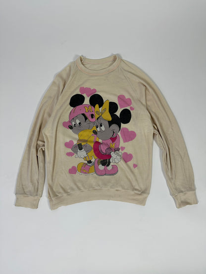 Mickey Minnie 80's Vintage  Crewneck - L