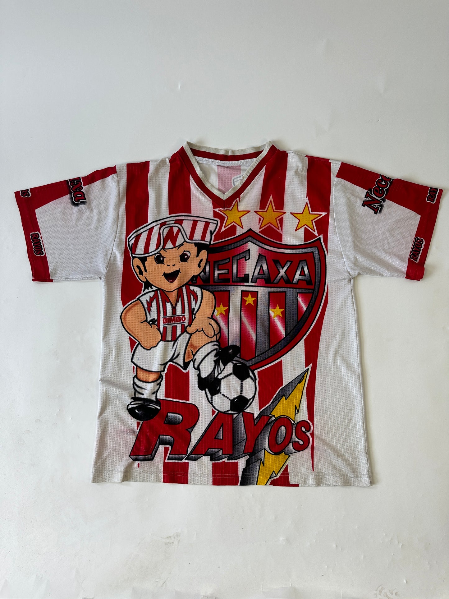 Jersey Necaxa Rayos Cartoon Vintage - L