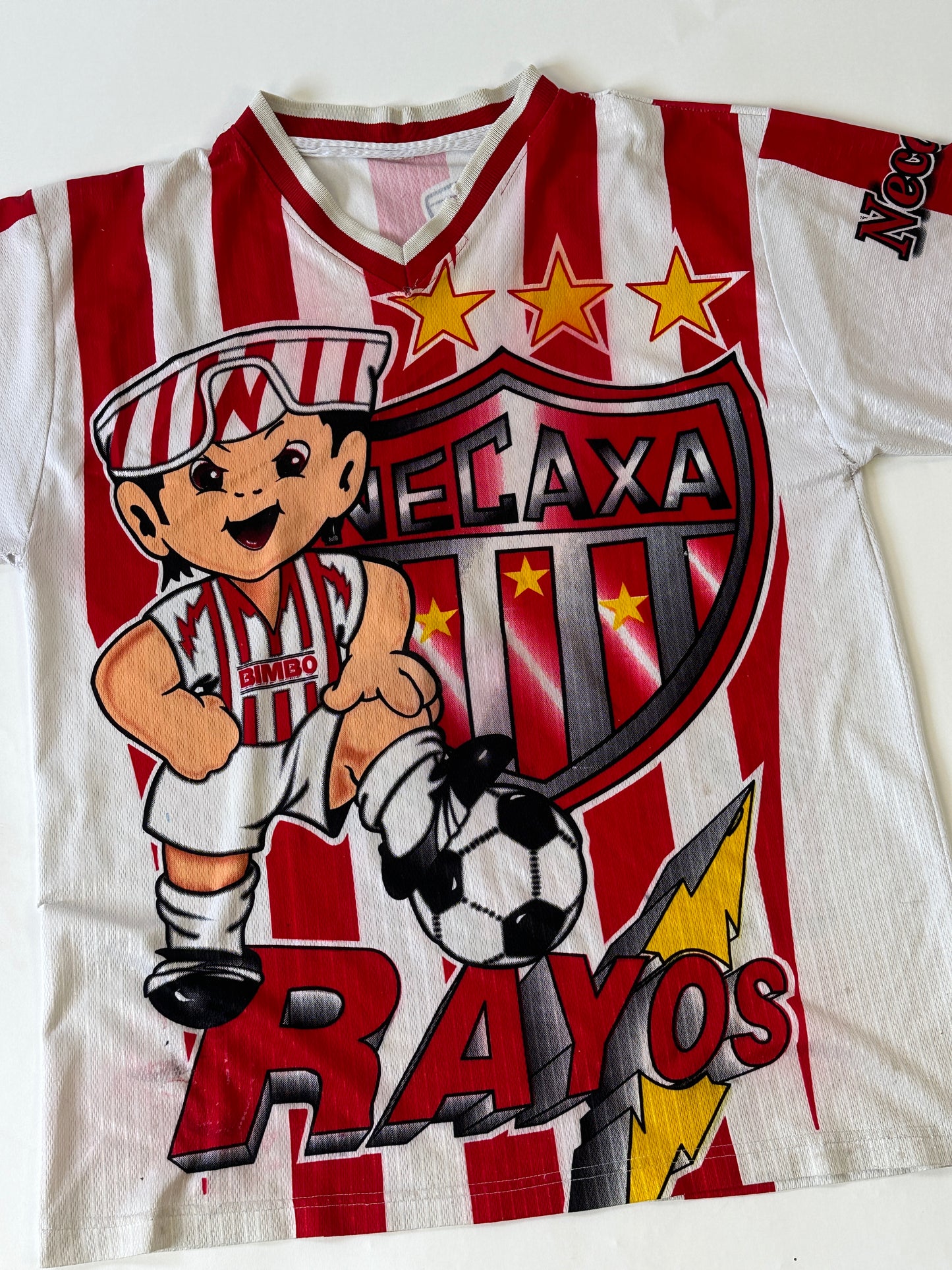 Jersey Necaxa Rayos Cartoon Vintage - L