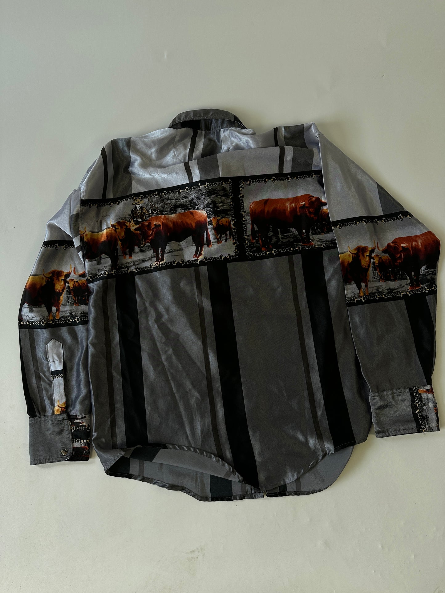 Camisa Greymax Toros Satinada Vintage - L