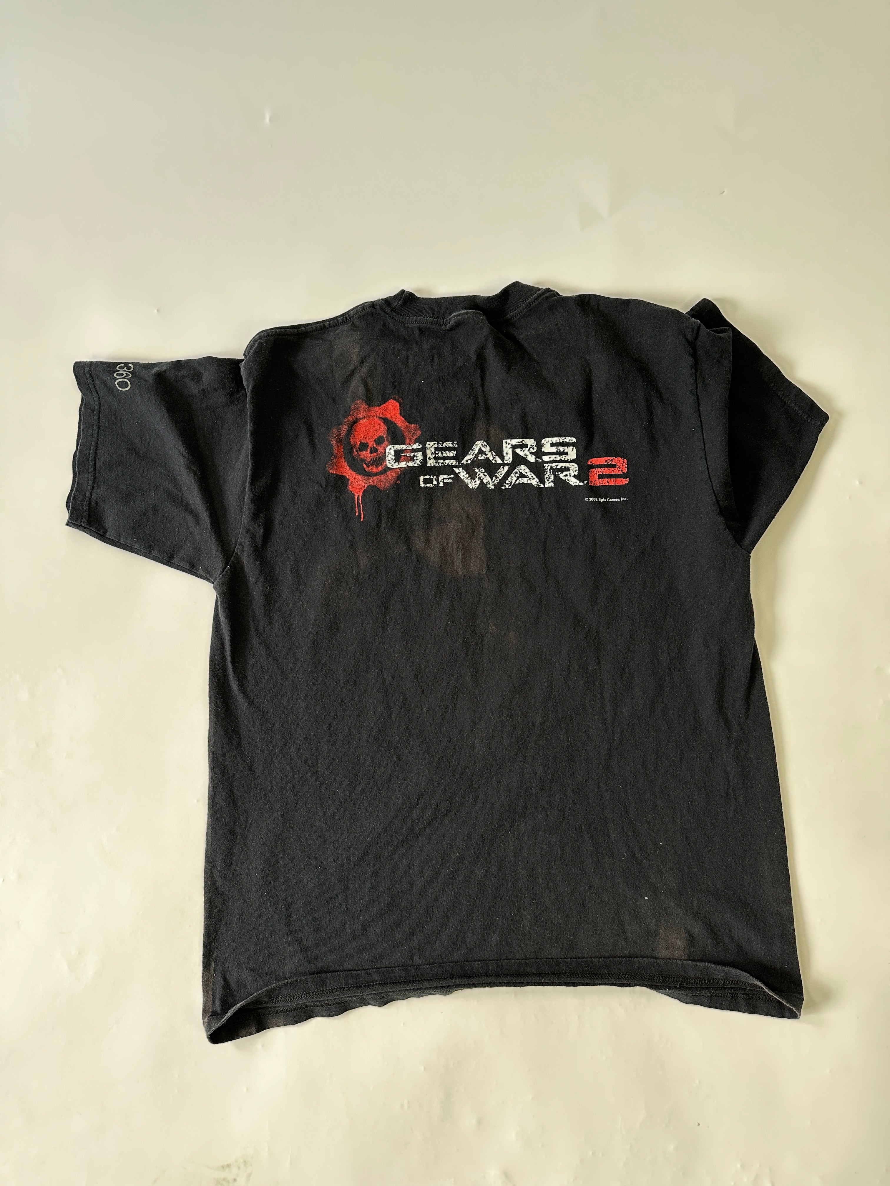 Gears Of War 2 Xbox 360 Video Game Promo Graphic Black T-Shirt Men’s Size 2024 Small