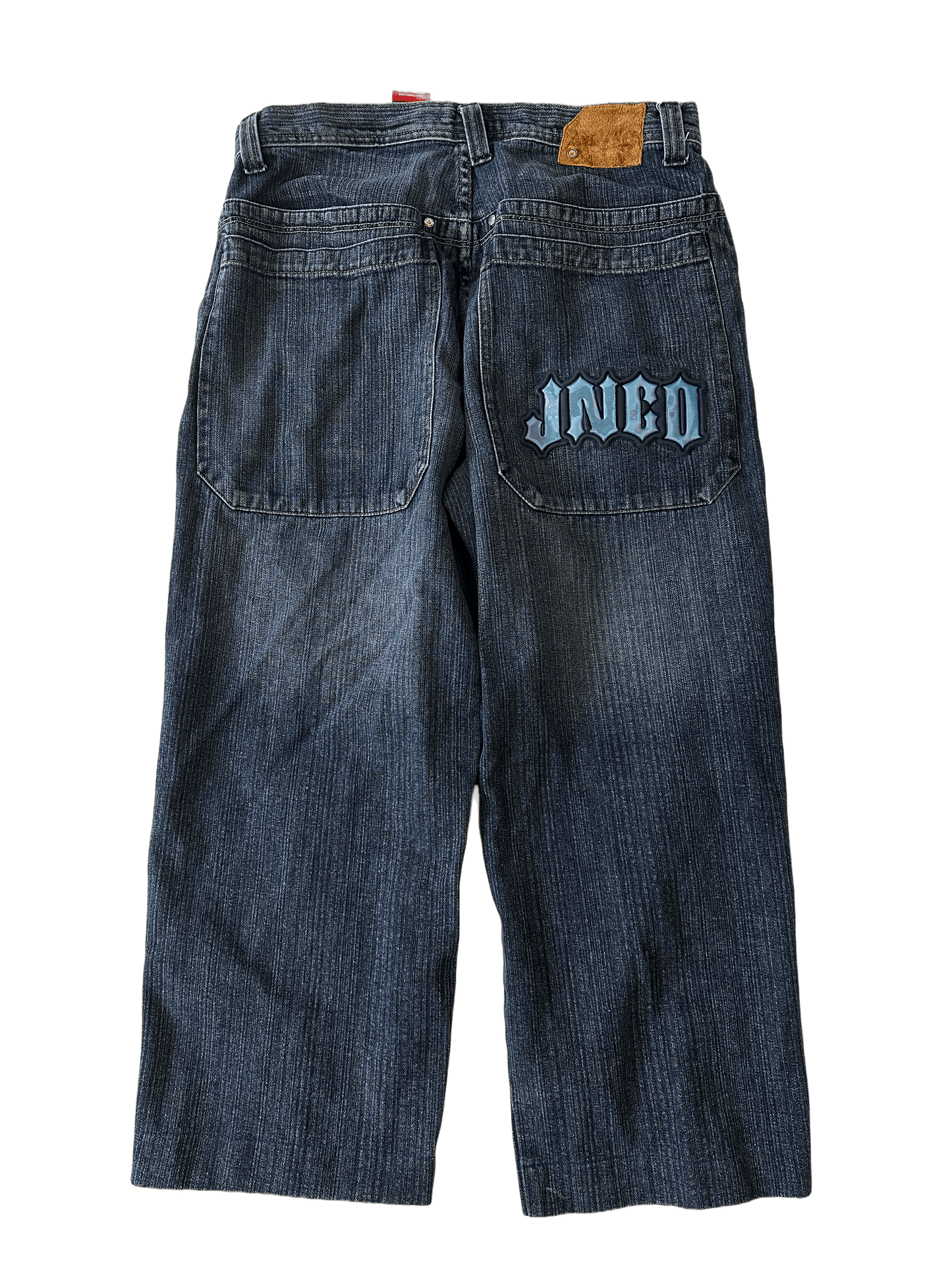 JNCO Spellout Logo Vintage Baggy Jeans (Cropped) - 36 x 26