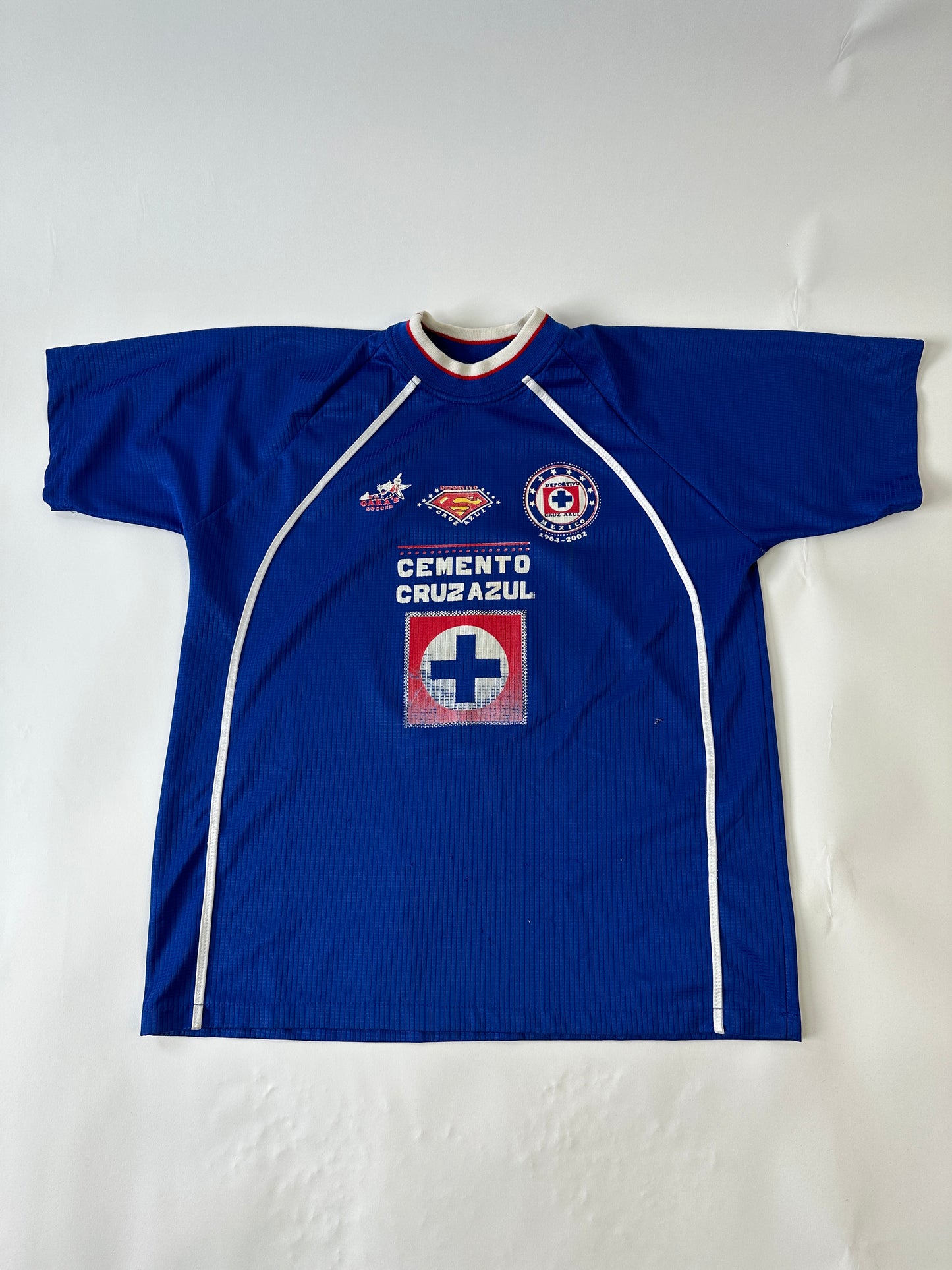 2002 Cruz Azul  Vintage Porra Azul Jersey - L