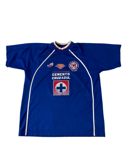 2002 Cruz Azul  Vintage Porra Azul Jersey - L