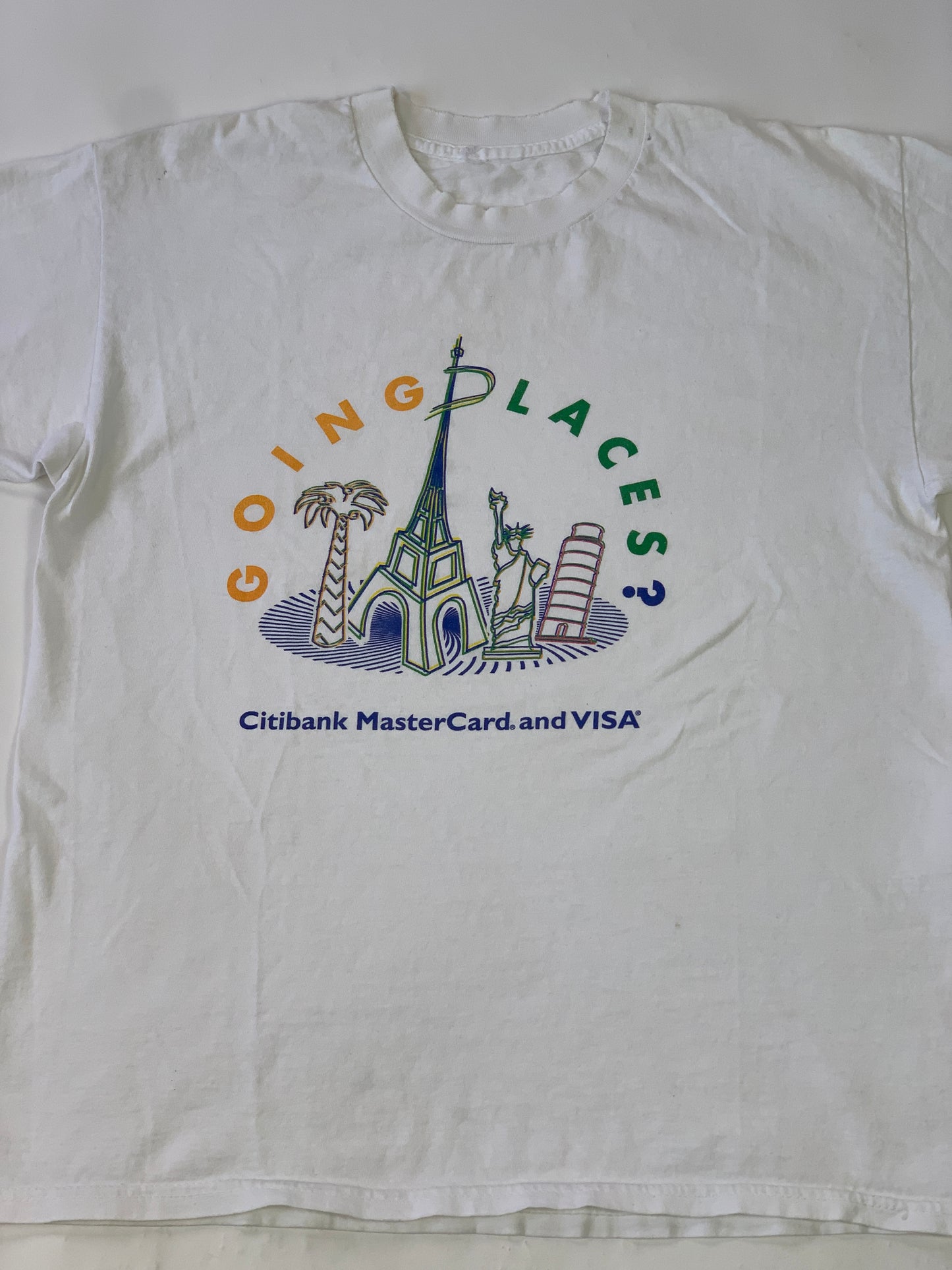 Playera Citibank Mastercard Visa Vintage - M