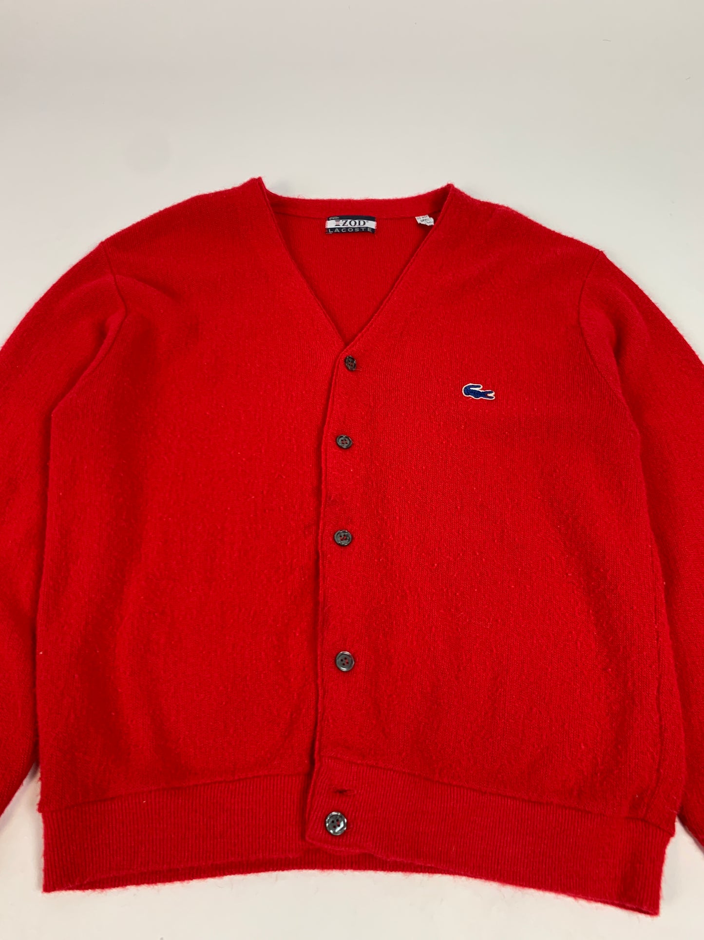 Izod Lacoste Red Vintage Cardigan - L