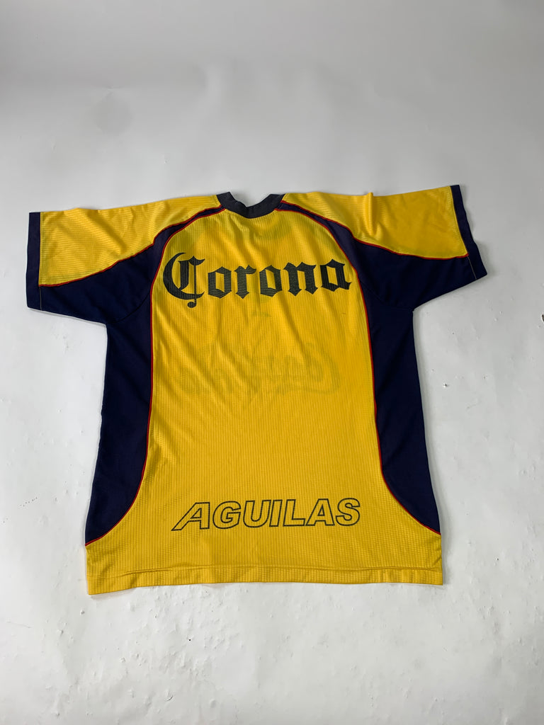 Club America Jersey Las Aguilas Black & Yellow Retro Soccer 