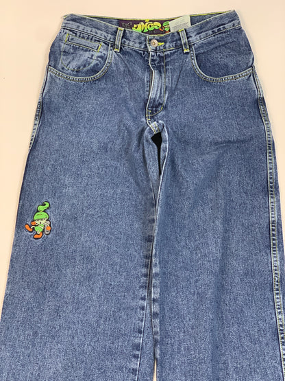 JNCO 20'' Rewind Vintage Baggy Girl Embroidery Wide Jeans - 9