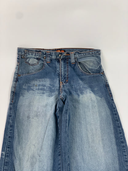 Akademiks Y2K Embroidery Wash Vintage Jeans - 32