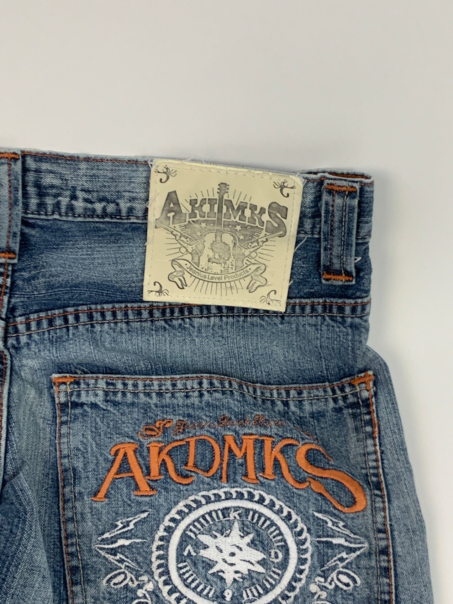 Akademiks Y2K Embroidery Wash Vintage Jeans - 32