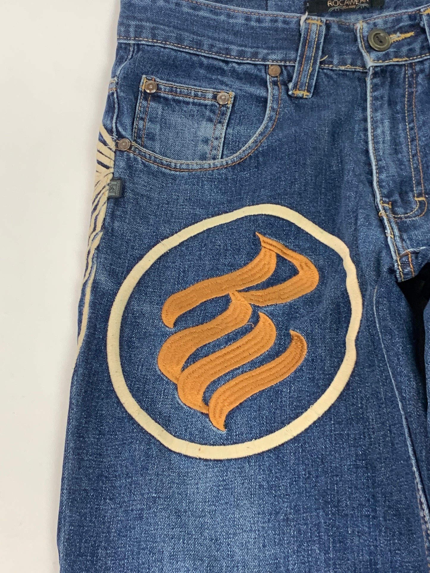 Rocawear Y2K All Over Embroidery Vintage Jeans - 30