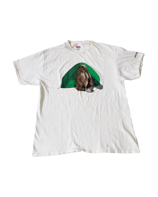 Camping Bear Vintage T-Shirt - L