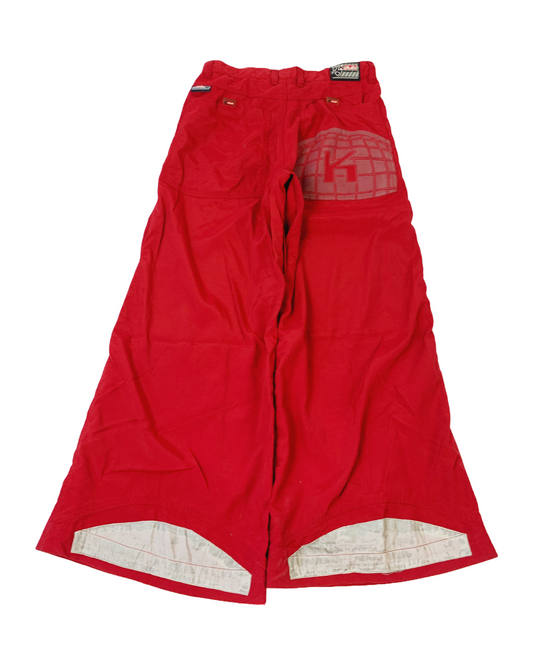 Kdub Kikwear Red Vintage Raver Baggy Flash Pants - 34