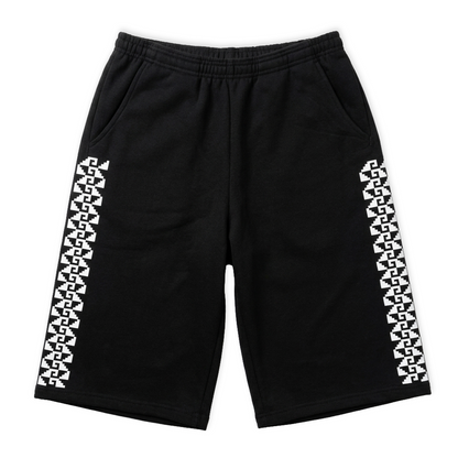 Stepped Baggy Shorts - Black