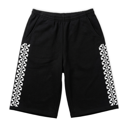 Stepped Baggy Shorts - Black