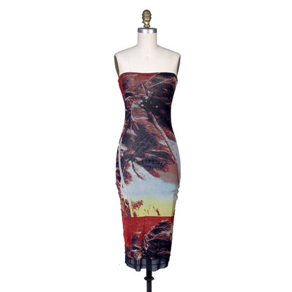 Vestido Jean Paul Gaultier Soleil "Palms" Vintage