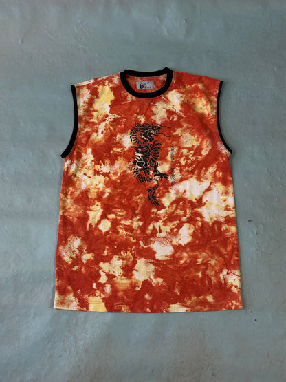 Acid Wash Dragon Tank Top - M