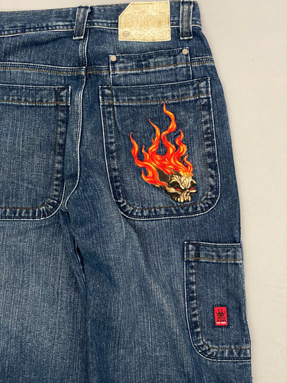 JNCO Flame Skull Vintage Jeans - 28