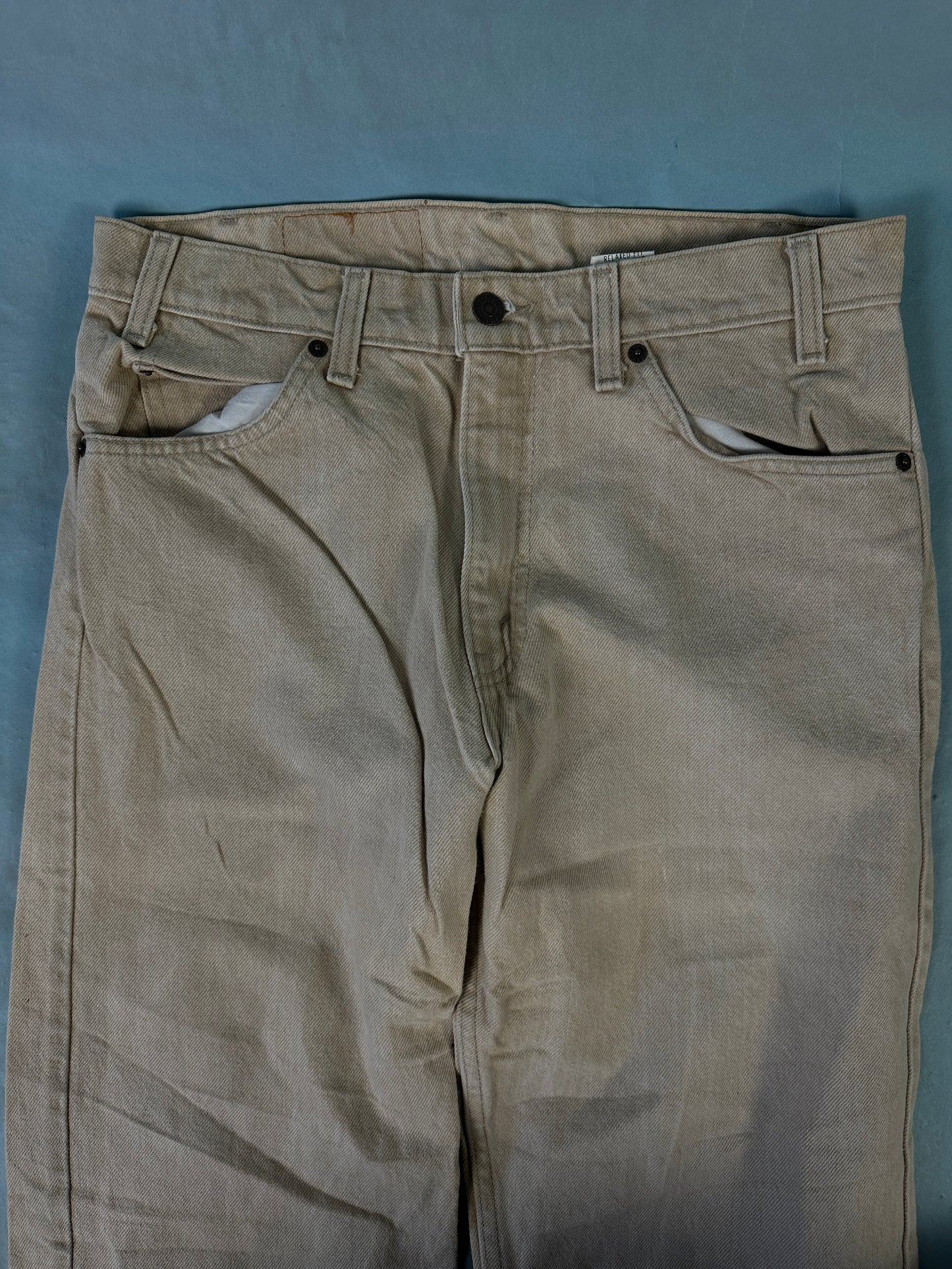 Levis Beige Vintage Orange Tab Jeans - 32 x 34