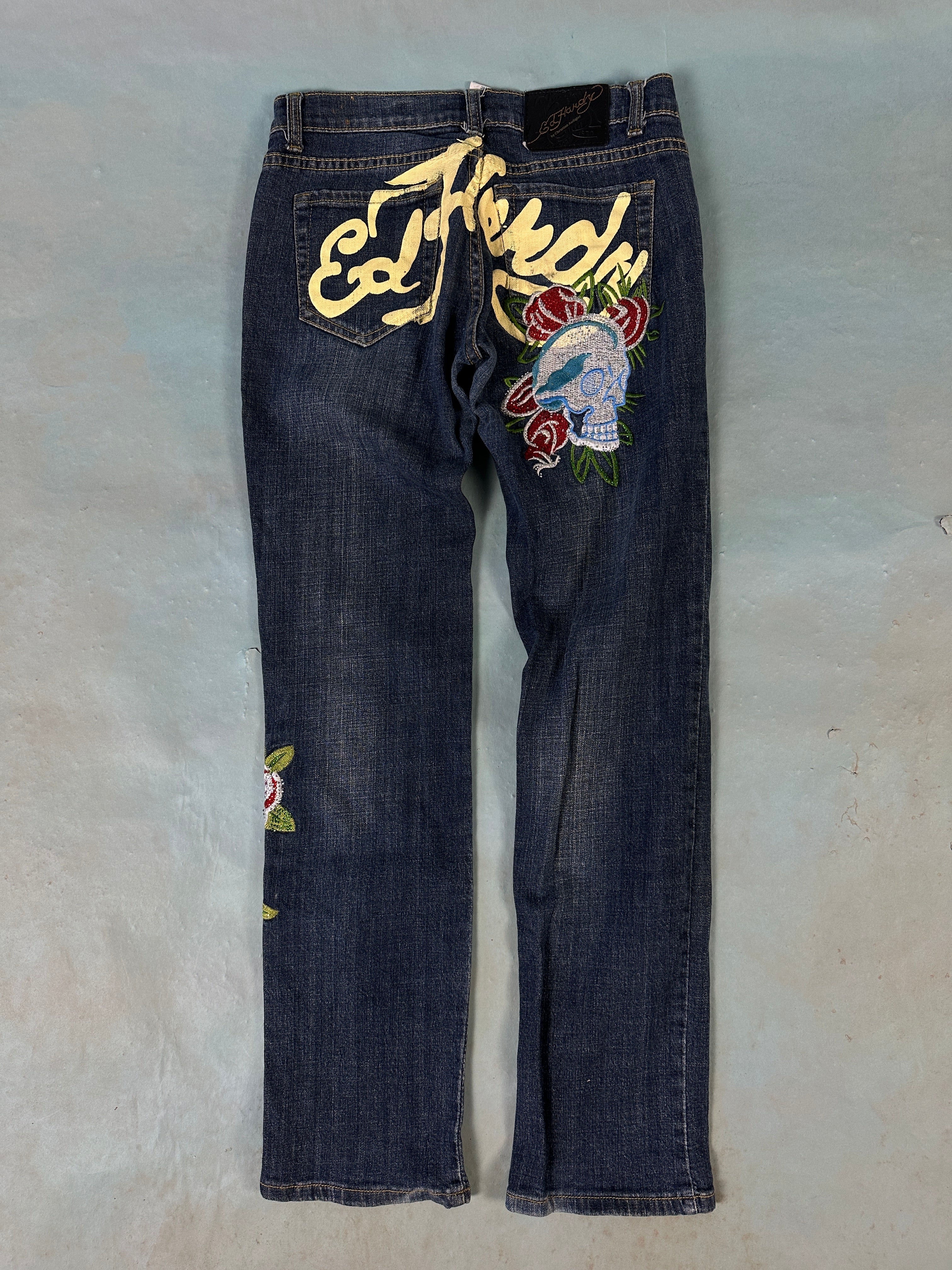 OG Ed Hardy spell out deals Denim Jeans