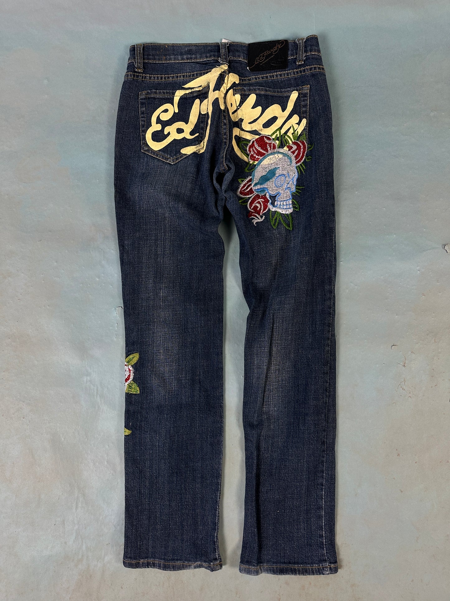 Ed Hardy Spell Out Skull Vintage Jeans - 28