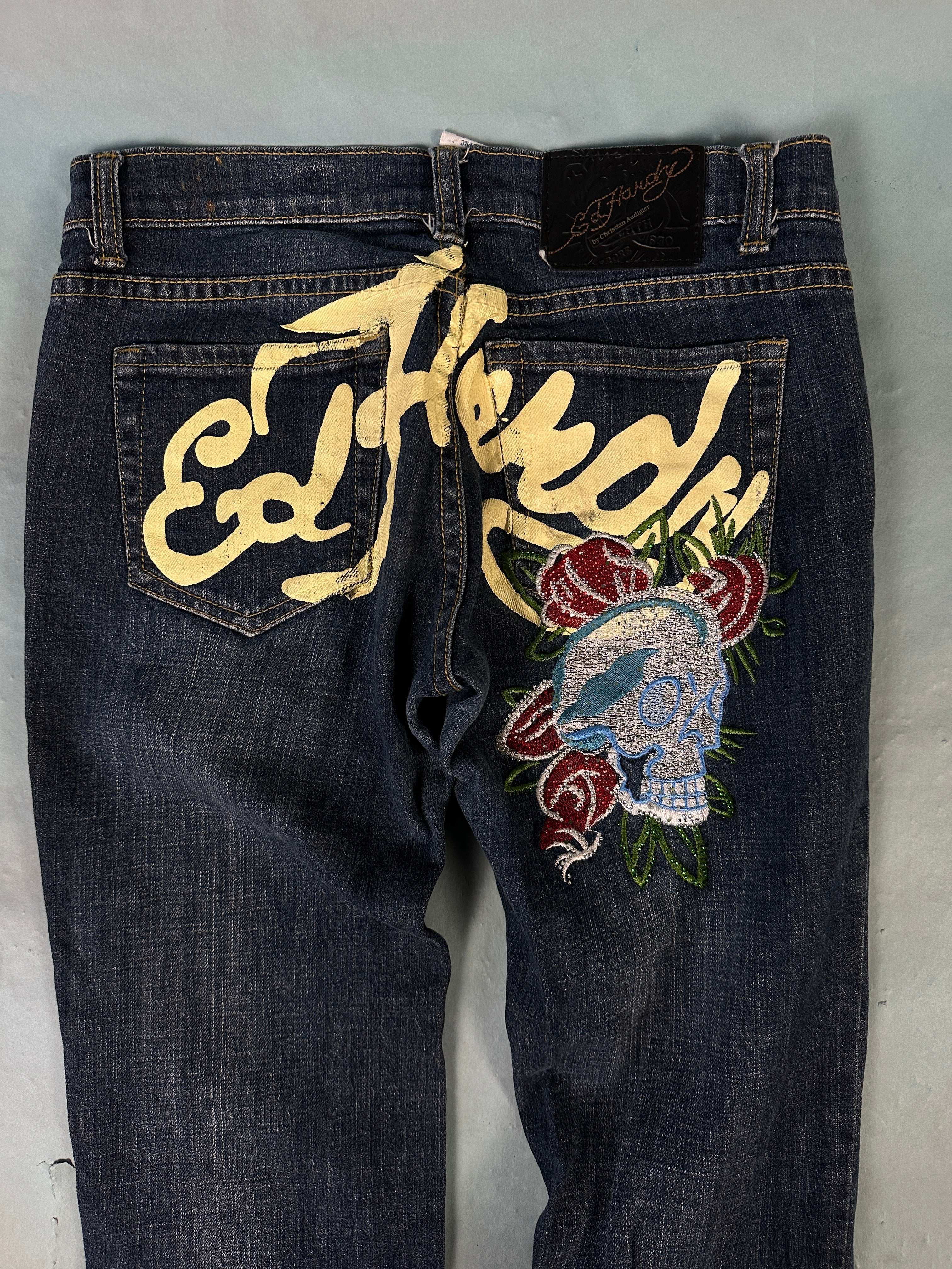 OG Ed Hardy spell out deals Denim Jeans