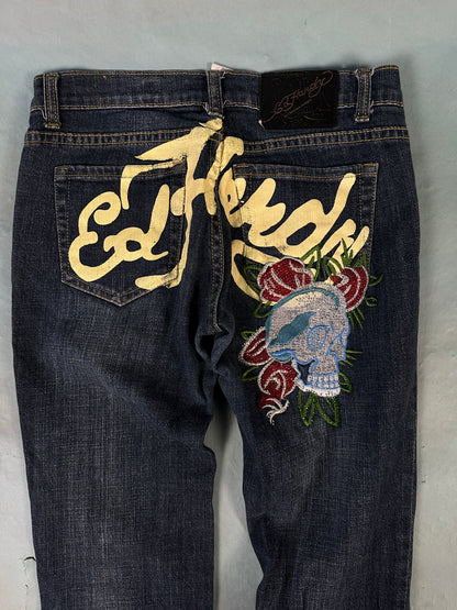 Ed Hardy Spell Out Skull Vintage Jeans - 28