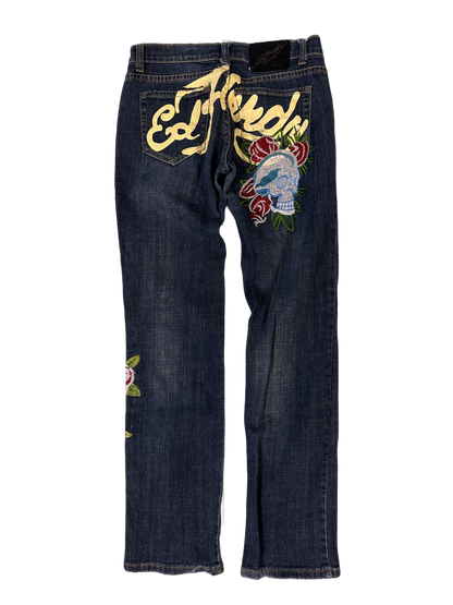 Ed Hardy Spell Out Skull Vintage Jeans - 28