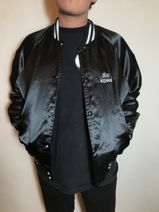 Vintage Satin Bomber Jacket