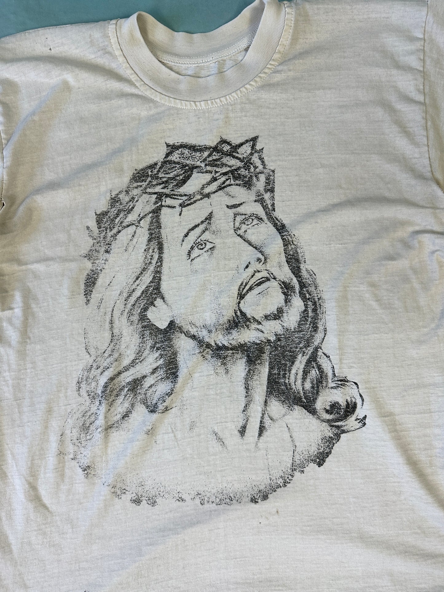 Playera Jesus Faded Vintage - L